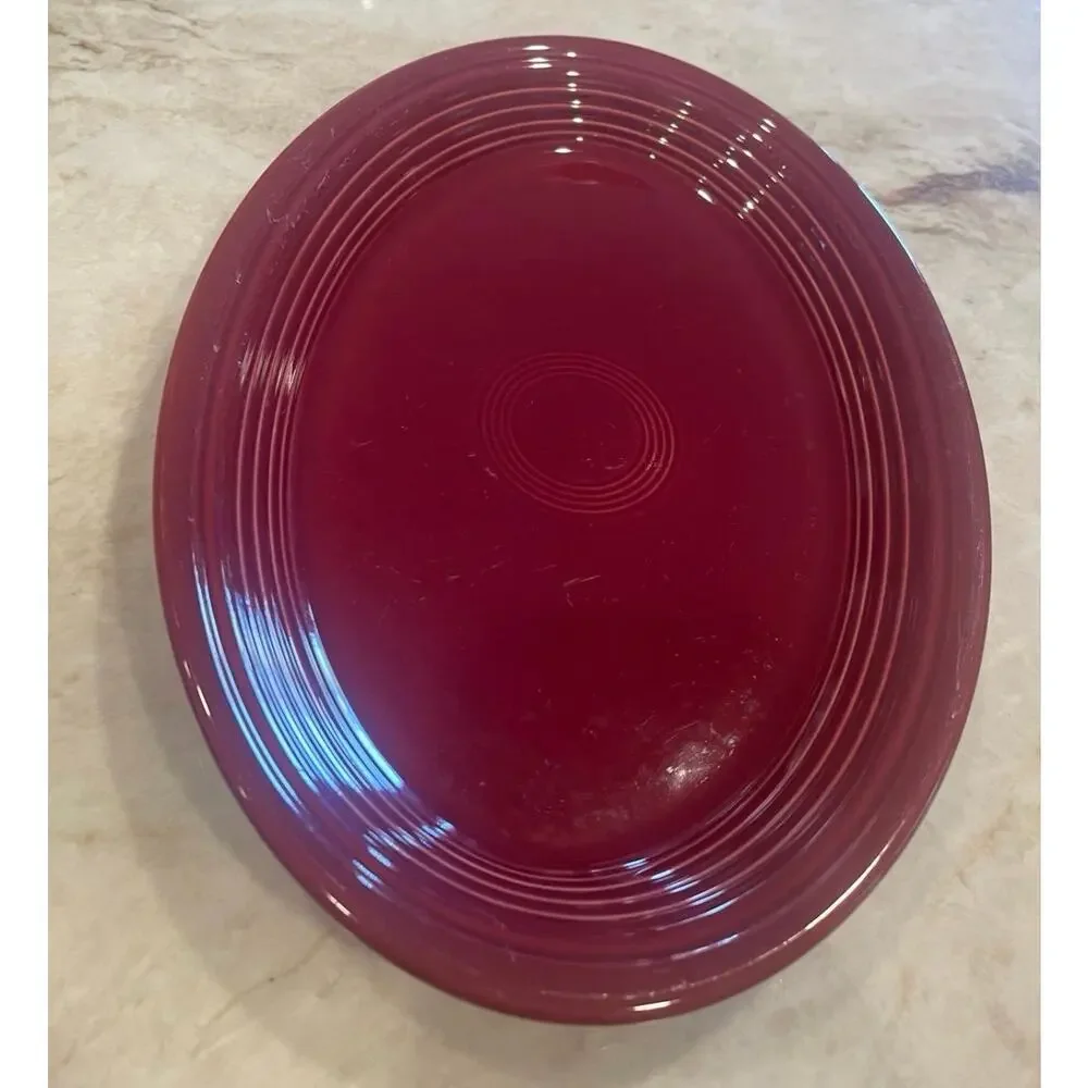 Fiesta ware oval platter claret
